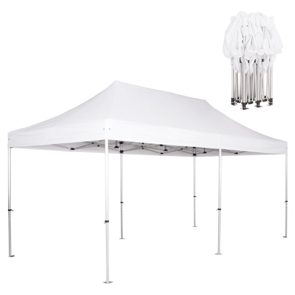 Επαγγελματικό Κιόσκι Gazebo CRESSEN C6307 Βαρέως τύπου Πτυσσόμενο Αλουμινίου 3x6x3,4Yμ.