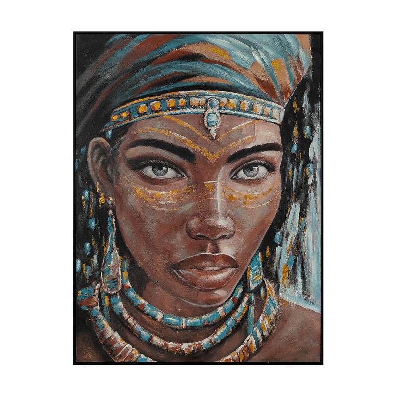 Πίνακας σε Καμβά "Woman Face" FL2681 Fylliana Καφέ 90x3x120 εκ.