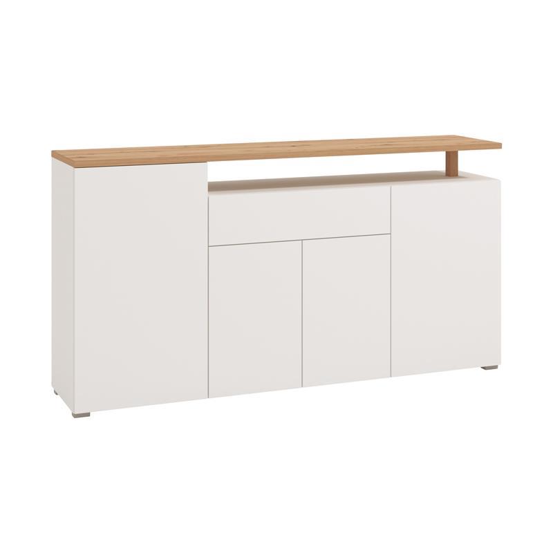 Μπουφές ATERNO 180 4K1F4V Λευκό - Artisan Oak 180x40x94εκ. Μπουφές ATERNO 180 4K1F4V Λευκό - Artisan Oak 180x40x94εκ.