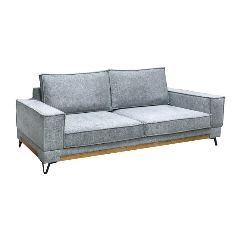 Τριθέσιος Καναπές Loftio Fylliana Γκρί χρώμα 220x95x89εκ