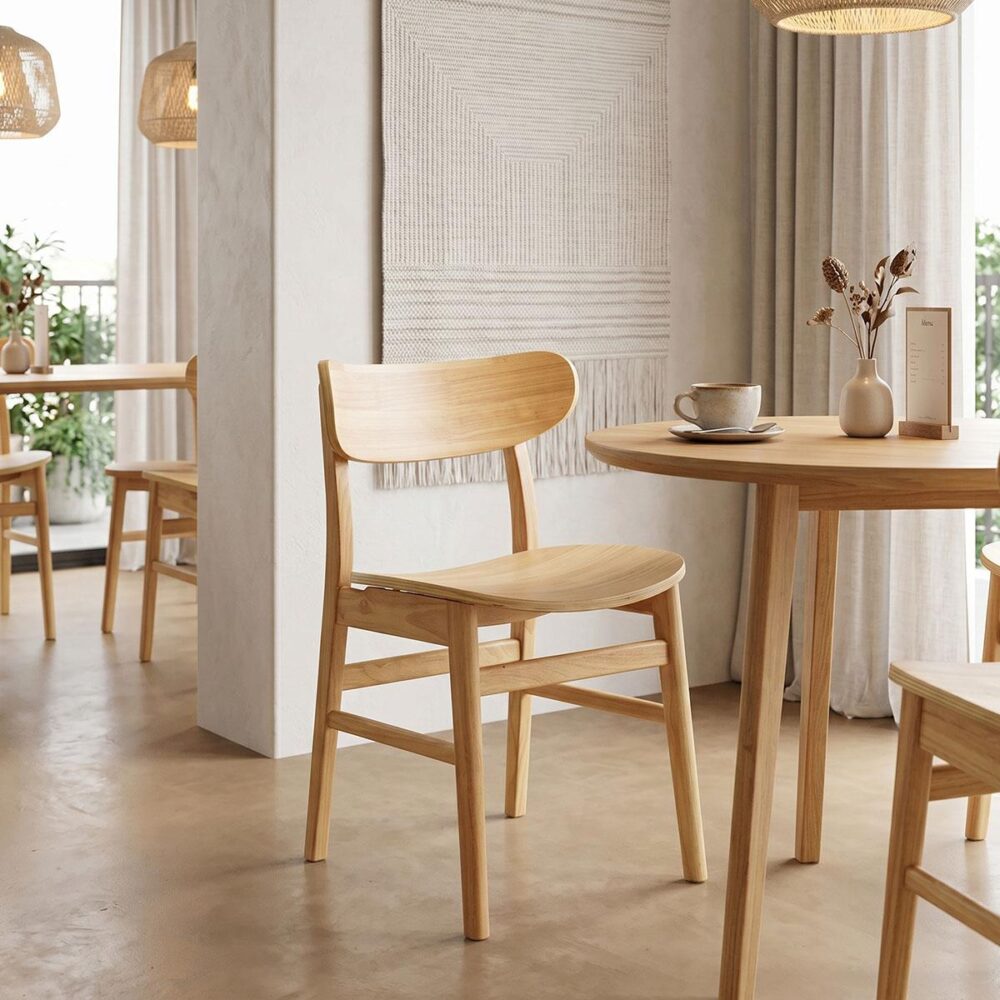 Καρέκλα Lumnia rubberwood σε φυσική απόχρωση 46x50x76εκ Καρέκλα Lumnia rubberwood σε φυσική απόχρωση 46x50x76εκ