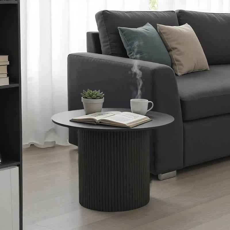 Τραπεζάκι σαλονιού Dovel mdf σε μαύρη απόχρωση Φ70x40εκ