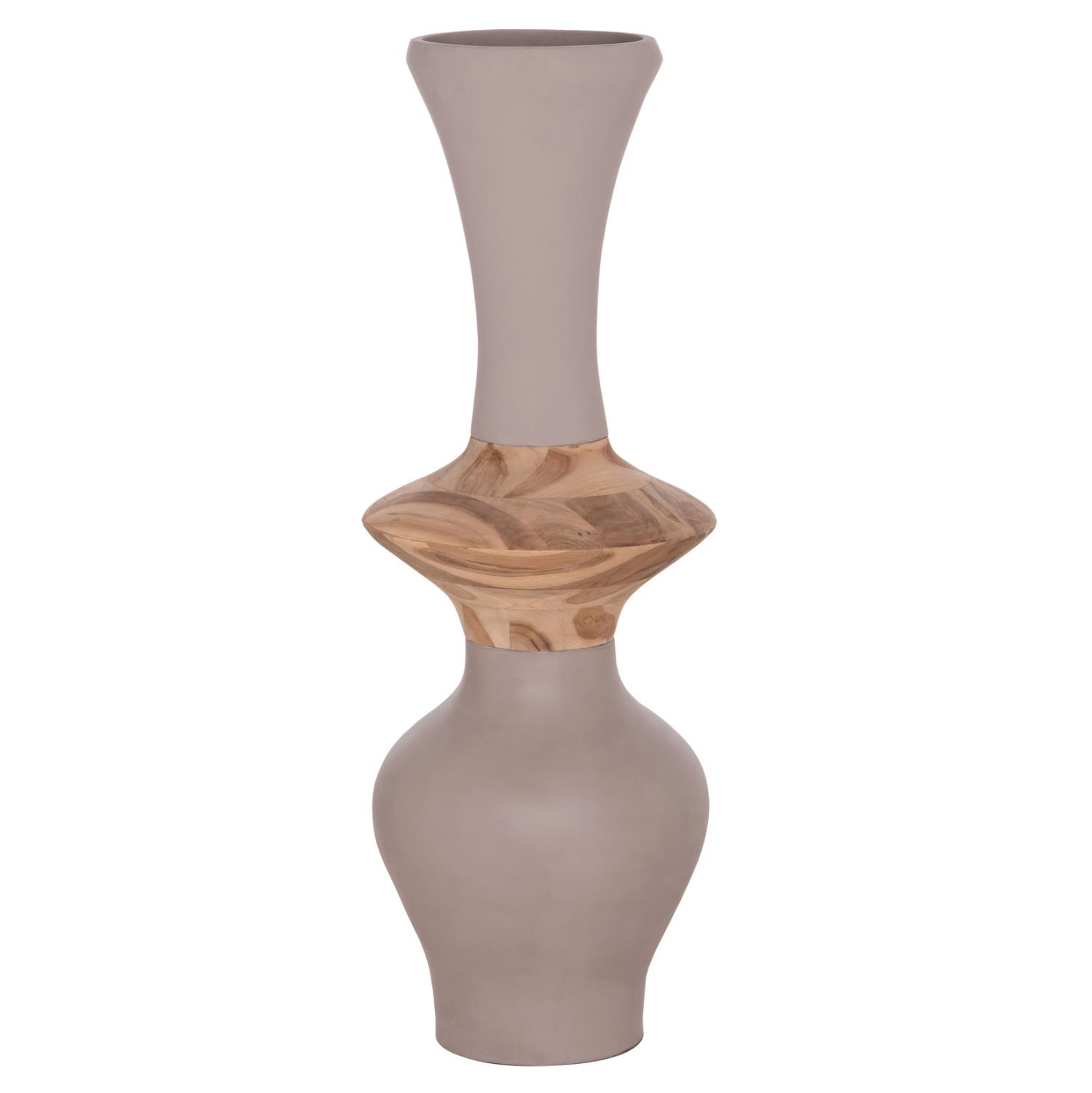 Διακοσμητικό Βάζο Δαπέδου NEBULA C4660.05S Fiber Cement Taupe-Ξύλο TeakΦ45x120Υεκ Διακοσμητικό Βάζο Δαπέδου NEBULA C4660.05S Fiber Cement Taupe-Ξύλο TeakΦ45x120Υεκ