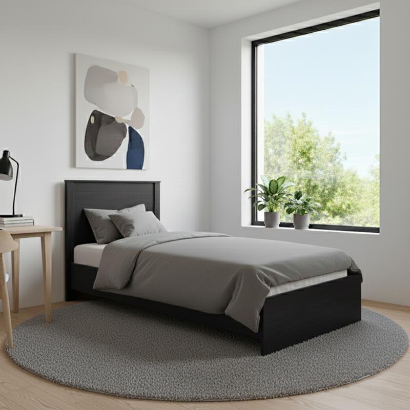 Κρεβάτι Athos Μονό σε wenge απόχρωση 90x190εκ
