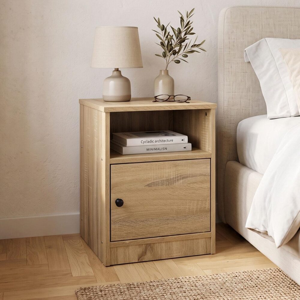 Κομοδίνο Lenea sonoma 40x40x50εκ Κομοδίνο Lenea sonoma 40x40x50εκ