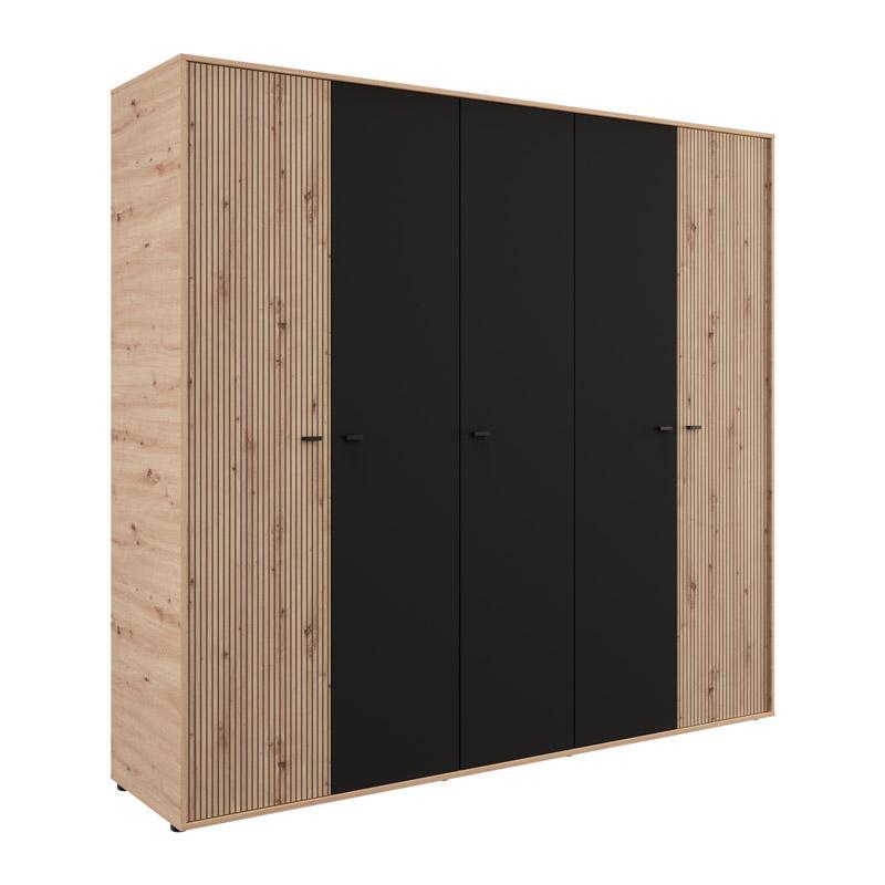 Ντουλάπα Πεντάφυλλη AVIGNON 5K Artisan Oak - Μαύρο χρώμα 228x55x211εκ Ντουλάπα Πεντάφυλλη AVIGNON 5K Artisan Oak - Μαύρο χρώμα 228x55x211εκ