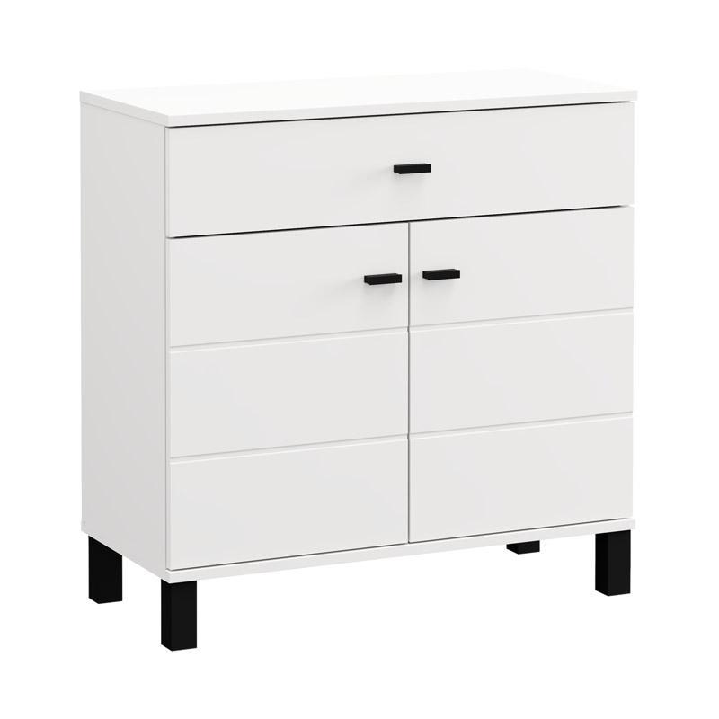 Μπουφές Almond 77 2K1F2V σε Λευκό χρώμα 77x35x78εκ Μπουφές Almond 77 2K1F2V σε Λευκό χρώμα 77x35x78εκ