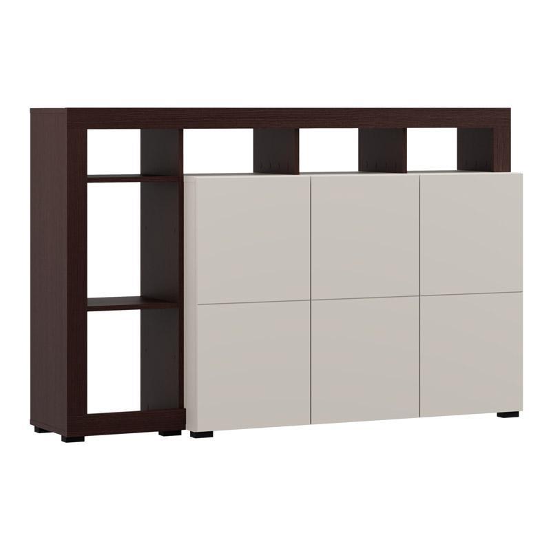 Μπουφές ARGYLL 154 3K3V OP Cashmere με Dark Tailor Oak χρώμα 155x40x100εκ Μπουφές ARGYLL 154 3K3V OP Cashmere με Dark Tailor Oak χρώμα 155x40x100εκ