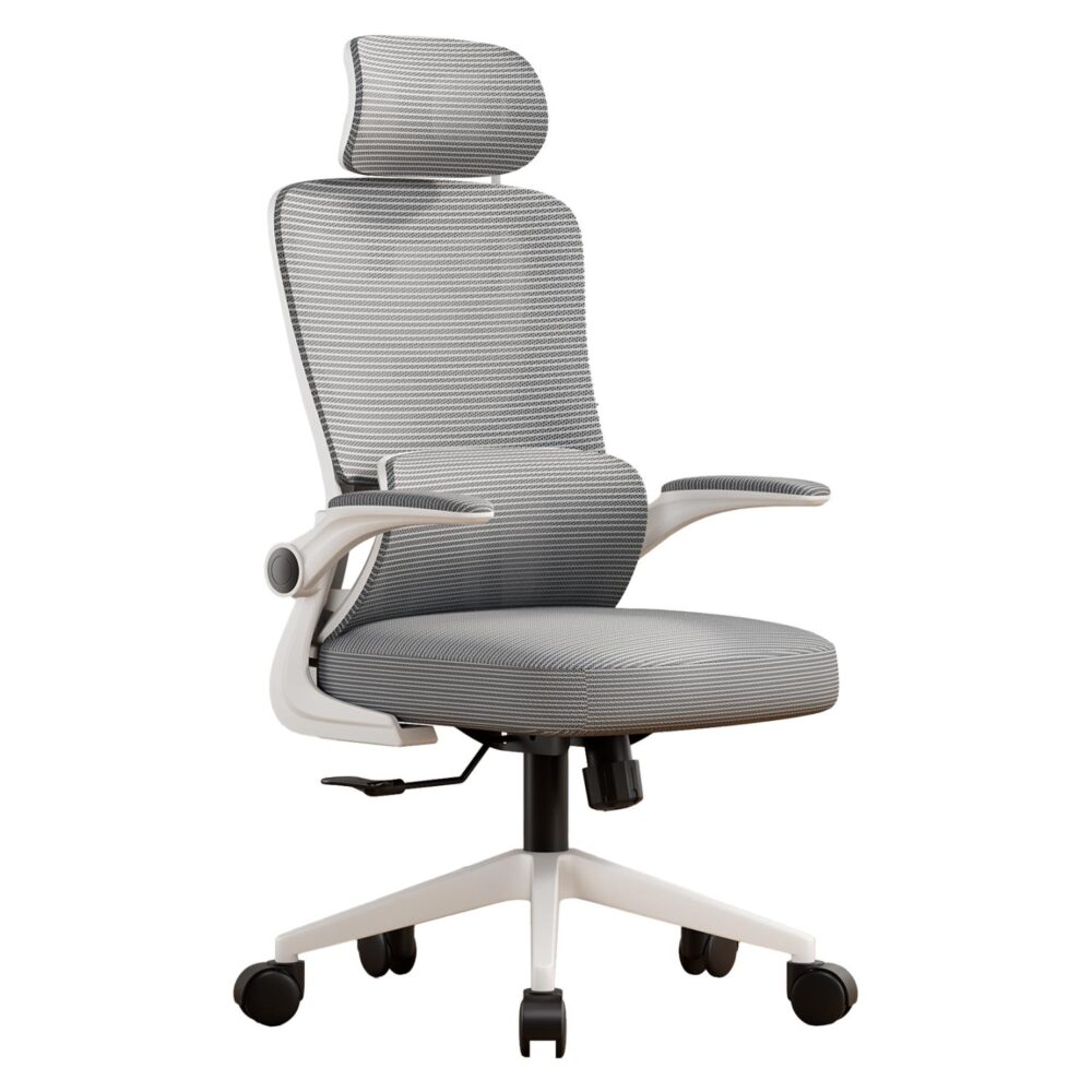 Καρέκλα Γραφείου KESI Ανοιχτό γκρί Mesh & Λευκό PP 52x50x122Υεκ. Καρέκλα Γραφείου KESI Ανοιχτό γκρί Mesh & Λευκό PP 52x50x122Υεκ.