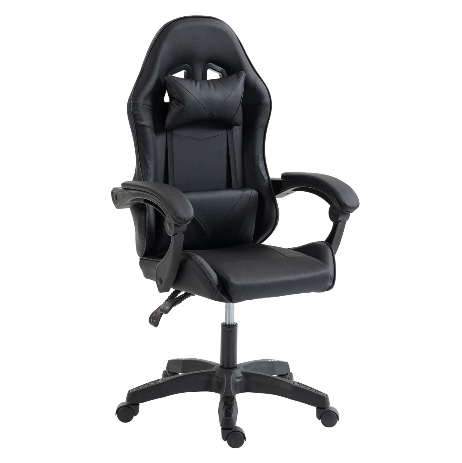 Καρέκλα Gaming STRATUS C1231.01 Μαύρο PVC & Μαξιλαράκια Μέσης-Κεφαλής 60x59x117Υεκ Καρέκλα Gaming STRATUS C1231.01 Μαύρο PVC & Μαξιλαράκια Μέσης-Κεφαλής 60x59x117Υεκ