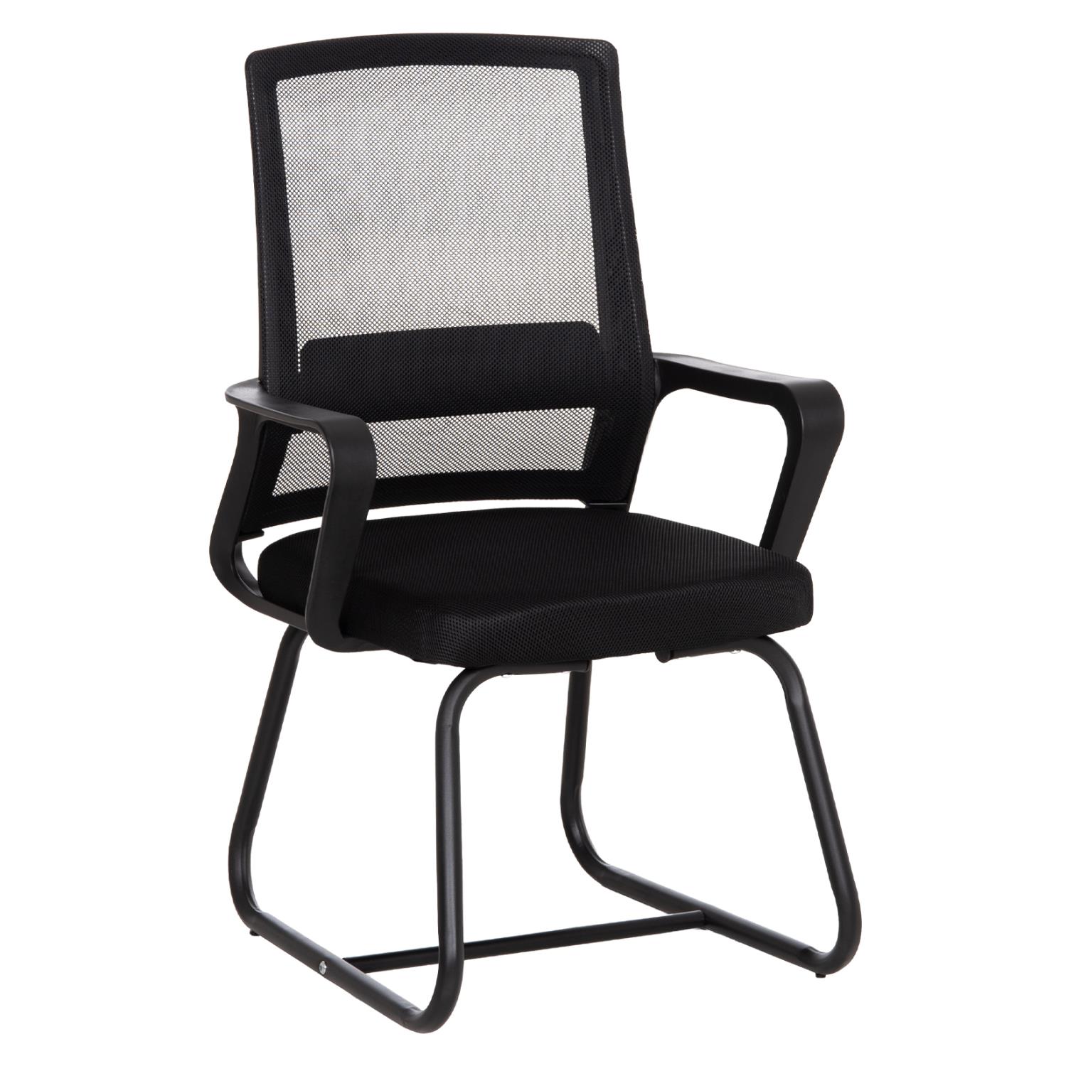 Καρέκλα Επισκέπτη CASTER C1228.01 Πολυπροπυλένιο - Mesh - Μέταλλο Μαύρο 46x52x94Υεκ.