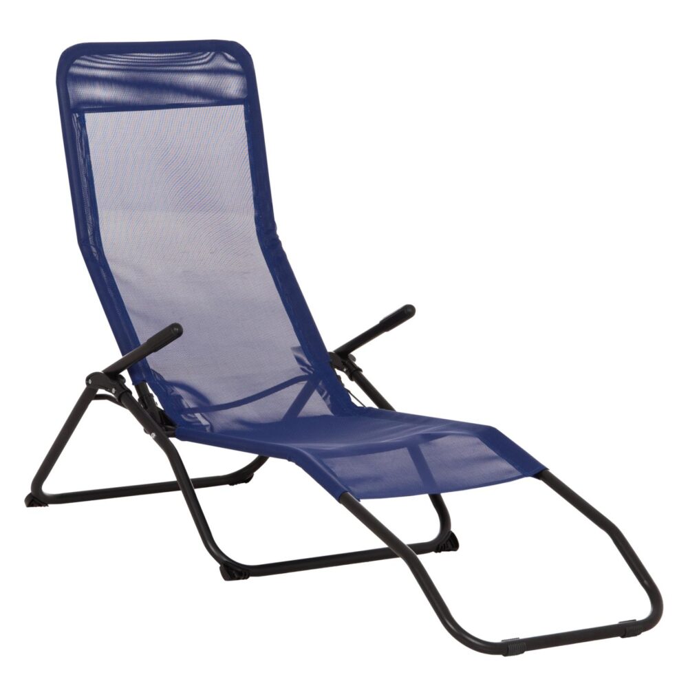 Ξαπλώστρα Κουνιστή SWINGSAND C6553.05 Μπλέ Τextilene - Μαύρο Μέταλλο 143x60x94Υεκ