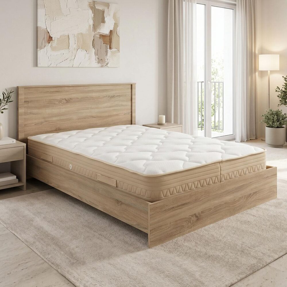 Κρεβάτι με στρώμα Athos Sleepy sonoma 160x200εκ Κρεβάτι με στρώμα Athos Sleepy sonoma 160x200εκ
