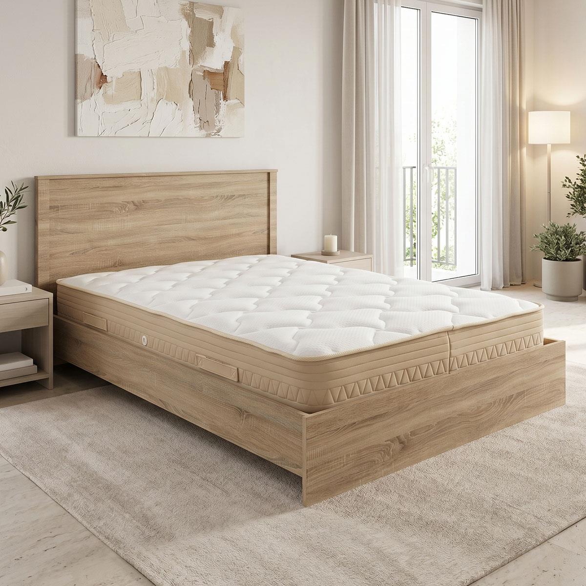 Κρεβάτι με στρώμα Athos Sleepy sonoma 160x200εκ Κρεβάτι με στρώμα Athos Sleepy sonoma 160x200εκ