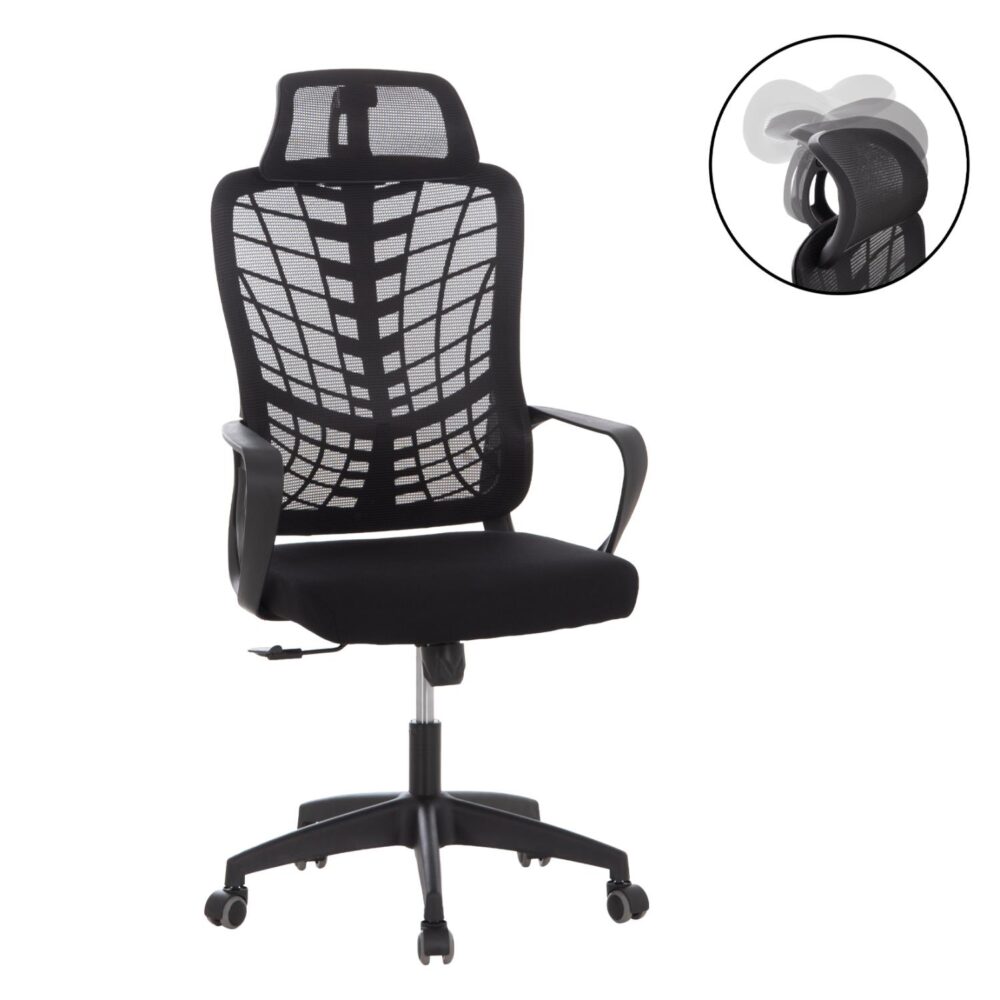 Καρέκλα γραφείου ELVAR C1219.01 Μαύρο Mesh -Βάση Πολυπροπυλένιο 63x56x125Υεκ Καρέκλα γραφείου ELVAR C1219.01 Μαύρο Mesh -Βάση Πολυπροπυλένιο 63x56x125Υεκ