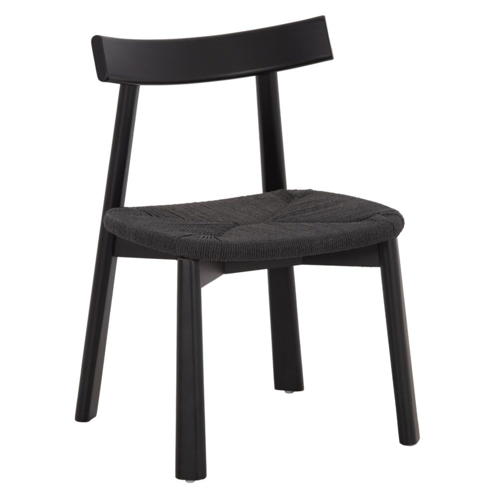 Καρέκλα Τραπεζαρίας OSORIO Rubberwood & Σχοινί σε Μαύρο 51x55x74Υεκ. Καρέκλα Τραπεζαρίας OSORIO Rubberwood & Σχοινί σε Μαύρο 51x55x74Υεκ.