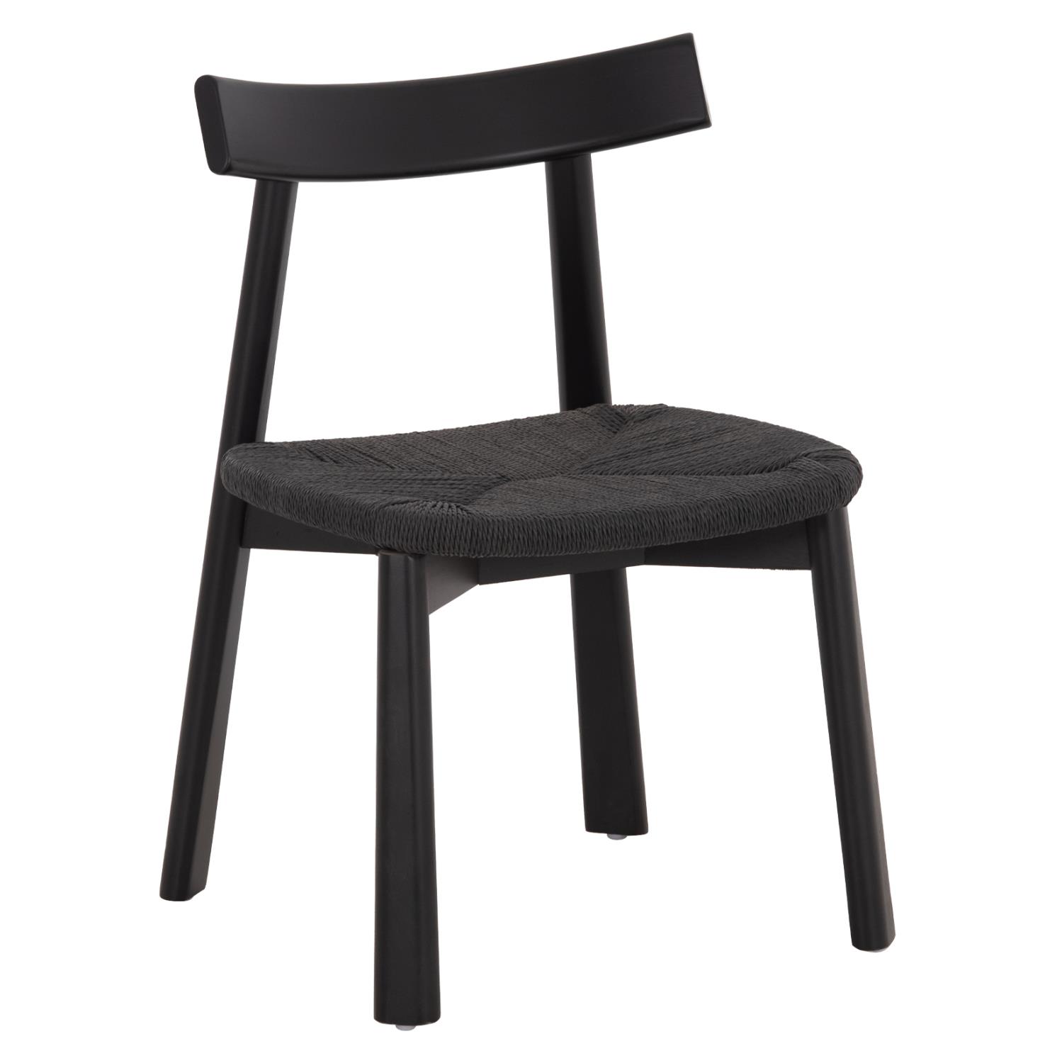 Καρέκλα Τραπεζαρίας OSORIO Rubberwood & Σχοινί σε Μαύρο 51x55x74Υεκ. Καρέκλα Τραπεζαρίας OSORIO Rubberwood & Σχοινί σε Μαύρο 51x55x74Υεκ.