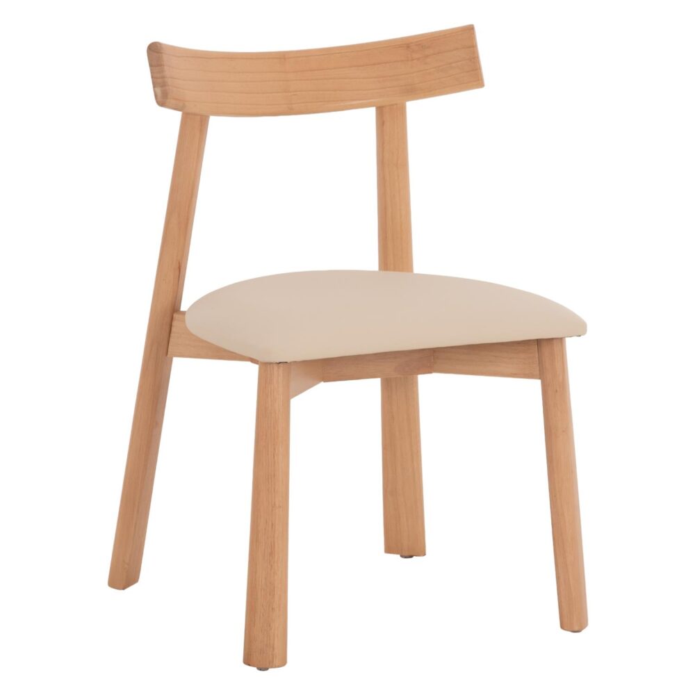 Καρέκλα Τραπεζαρίας OSORIO Rubberwood Φυσικό - Εκρού PU 51x55x74Υεκ. Καρέκλα Τραπεζαρίας OSORIO Rubberwood Φυσικό - Εκρού PU 51x55x74Υεκ.