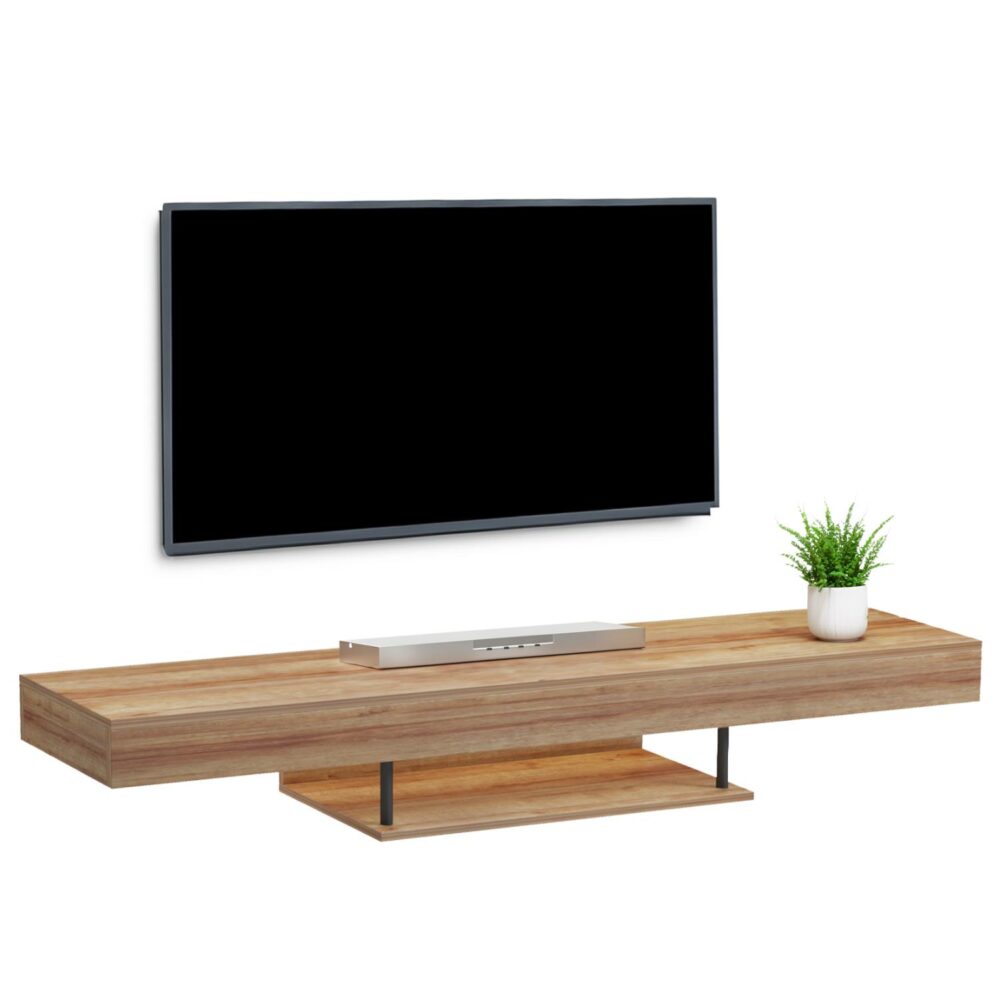 Έπιπλο Τηλεόρασης με LED SAVOR Κρεμαστό Μελαμίνη σε Oak απόχρωση 150x29,5x22Υεκ. Έπιπλο Τηλεόρασης με LED SAVOR Κρεμαστό Μελαμίνη σε Oak απόχρωση 150x29,5x22Υεκ.