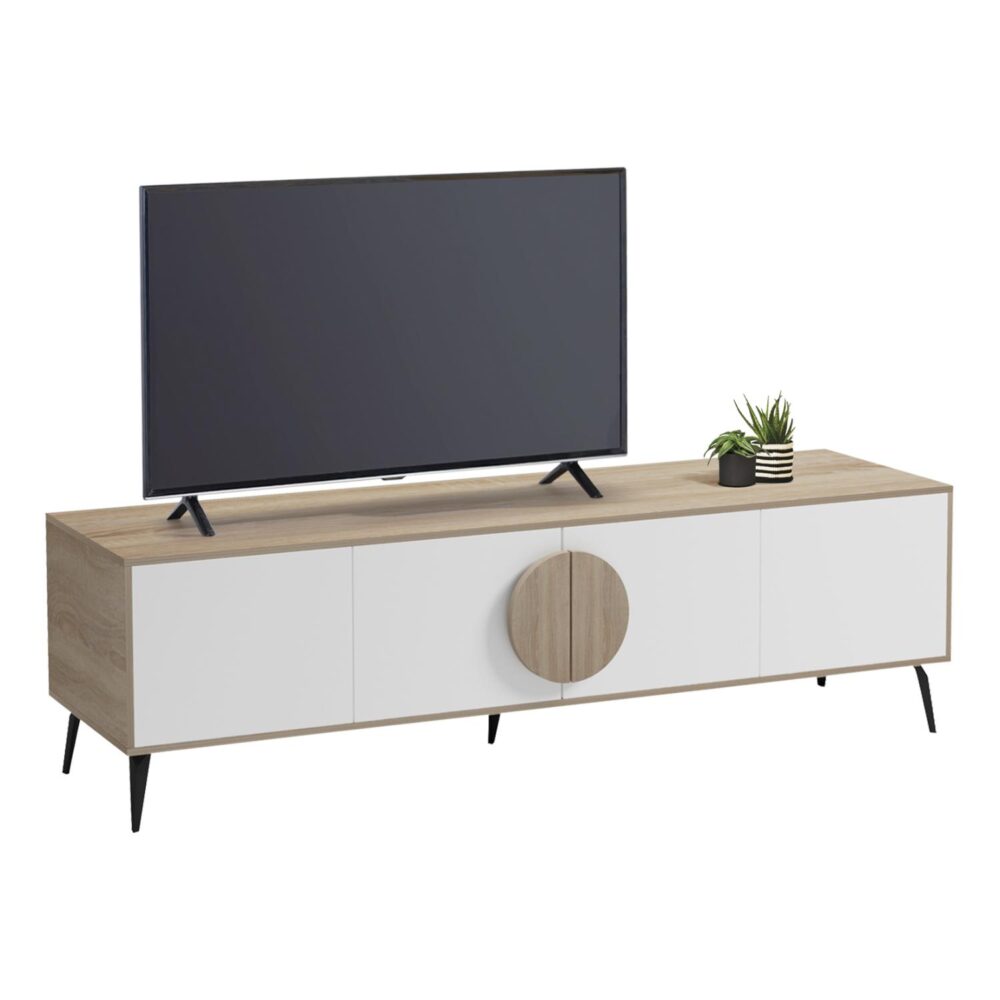 Έπιπλο Τηλεόρασης SAVORE 180 Μελαμίνη σε Sonama - Λευκό 180x35,5x51Υεκ. Έπιπλο Τηλεόρασης SAVORE 180 Μελαμίνη σε Sonama - Λευκό 180x35,5x51Υεκ.