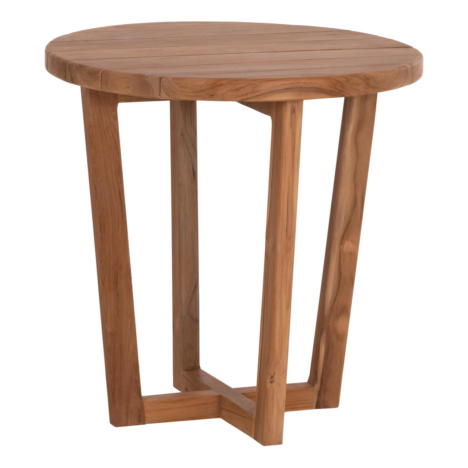 Τραπέζι Κήπου KOLIN C6650 Στρόγγυλο Ξύλο Teak σε Φυσική απόχρωση Φ65x65Υεκ.