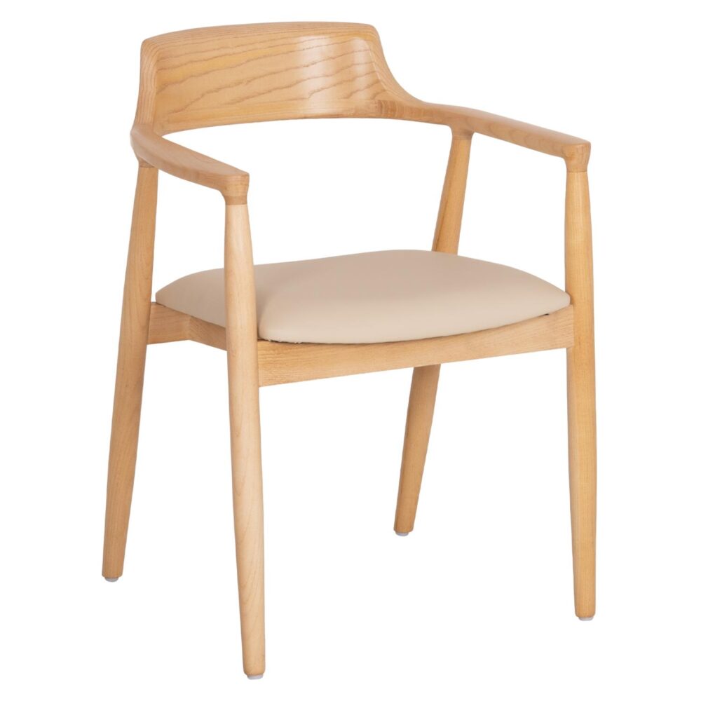 Καρέκλα Πολυθρόνα Τραπεζαρίας TARGA Rubberwood Φυσικό & PU Εκρού 58x54x78Υεκ. Καρέκλα Πολυθρόνα Τραπεζαρίας TARGA Rubberwood Φυσικό & PU Εκρού 58x54x78Υεκ.