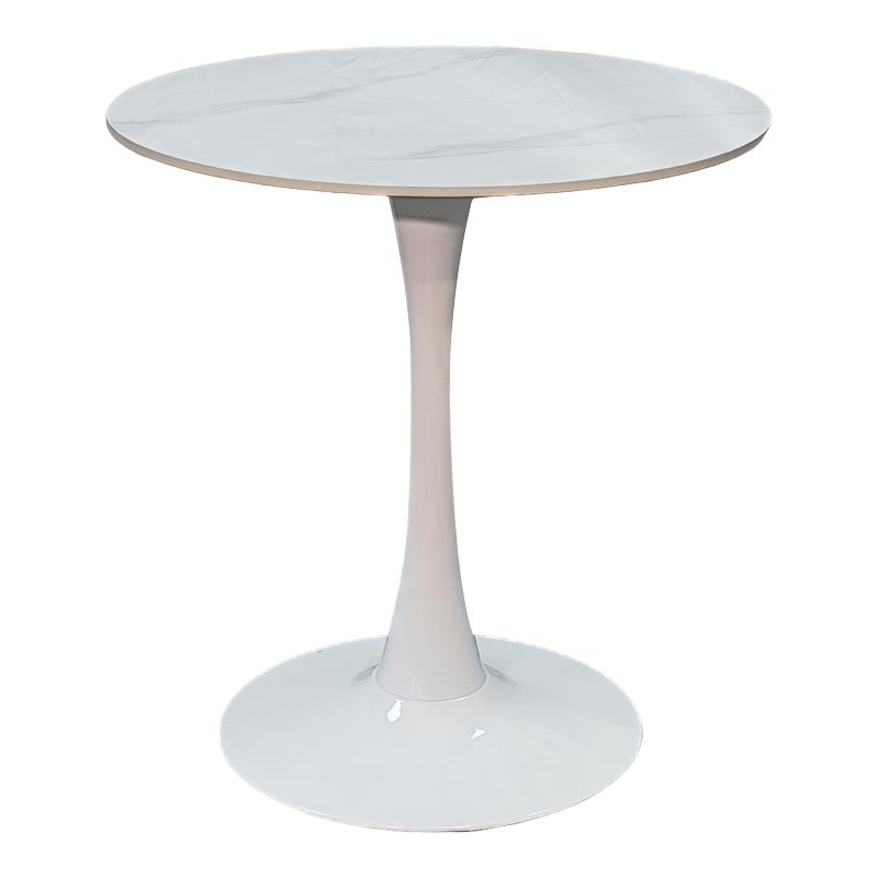 Tραπέζι Balou sintered stone σε λευκή απόχρωση με όψη μαρμάρου-βάση λευκό μέταλλο Φ90x73εκ Tραπέζι Balou sintered stone σε λευκή απόχρωση με όψη μαρμάρου-βάση λευκό μέταλλο Φ90x73εκ
