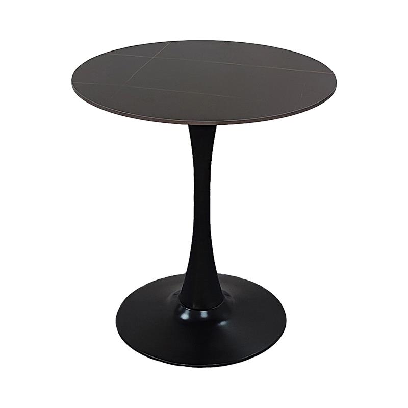 Tραπέζι Balou sintered stone σε μαύρη απόχρωση με όψη μαρμάρου-βάση μαύρο μέταλλο Φ90x73εκ Tραπέζι Balou sintered stone σε μαύρη απόχρωση με όψη μαρμάρου-βάση μαύρο μέταλλο Φ90x73εκ