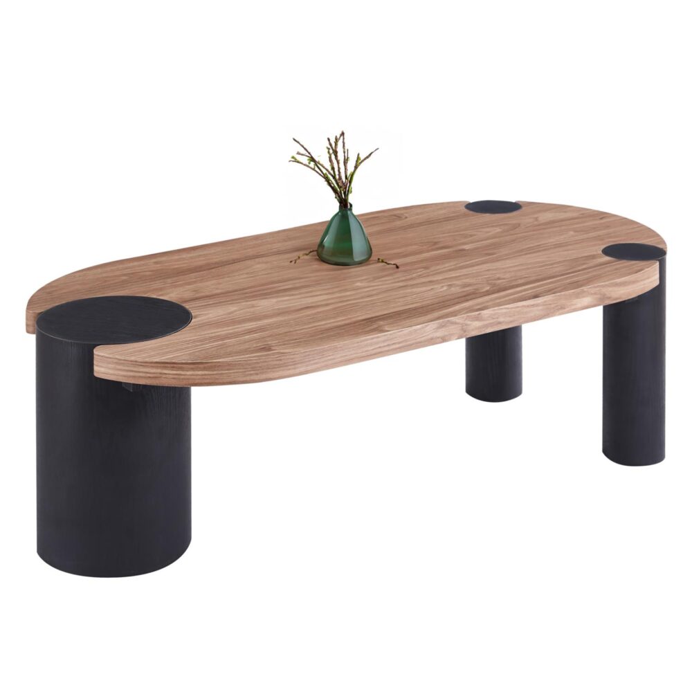 Τραπεζάκι Σαλονιού Οβάλ OVALON C18433.05 Mdf Top Καρυδί - Mdf πόδια Μαύρα 120x60x40Υεκ. Τραπεζάκι Σαλονιού Οβάλ OVALON C18433.05 Mdf Top Καρυδί - Mdf πόδια Μαύρα 120x60x40Υεκ.