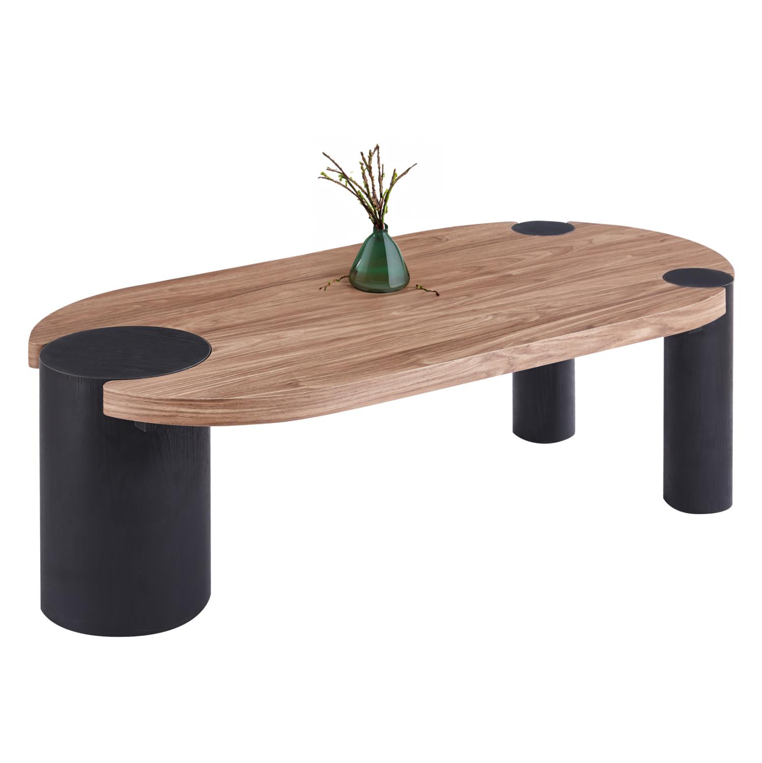 Τραπεζάκι Σαλονιού Οβάλ OVALON C18433.05 Mdf Top Καρυδί - Mdf πόδια Μαύρα 120x60x40Υεκ. Τραπεζάκι Σαλονιού Οβάλ OVALON C18433.05 Mdf Top Καρυδί - Mdf πόδια Μαύρα 120x60x40Υεκ.