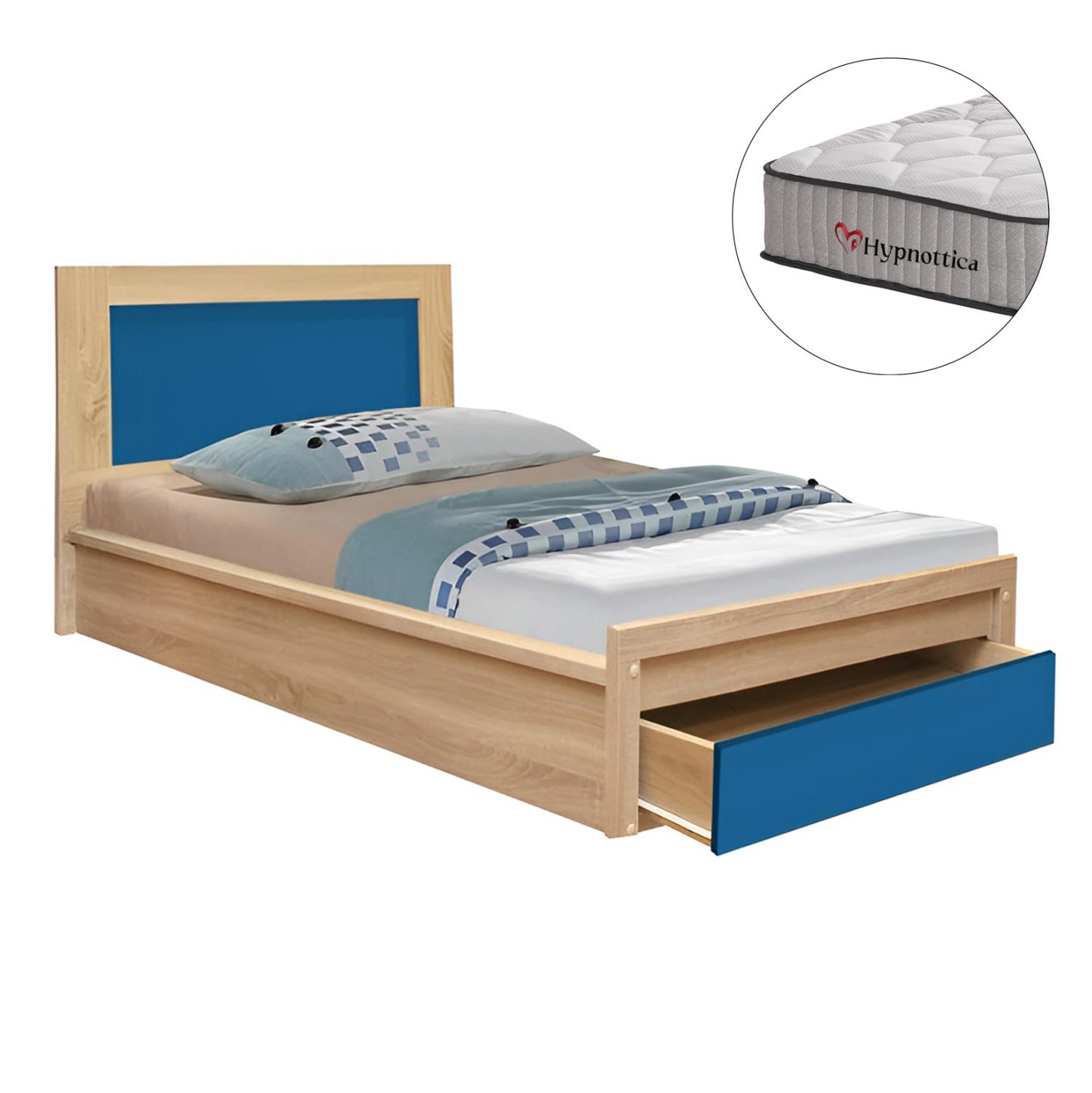 Κρεβάτι Παιδικό με Συρτάρι PLAYROOM C10752.01 Μελαμίνη Sonama - Σιέλ 90x190εκ.
