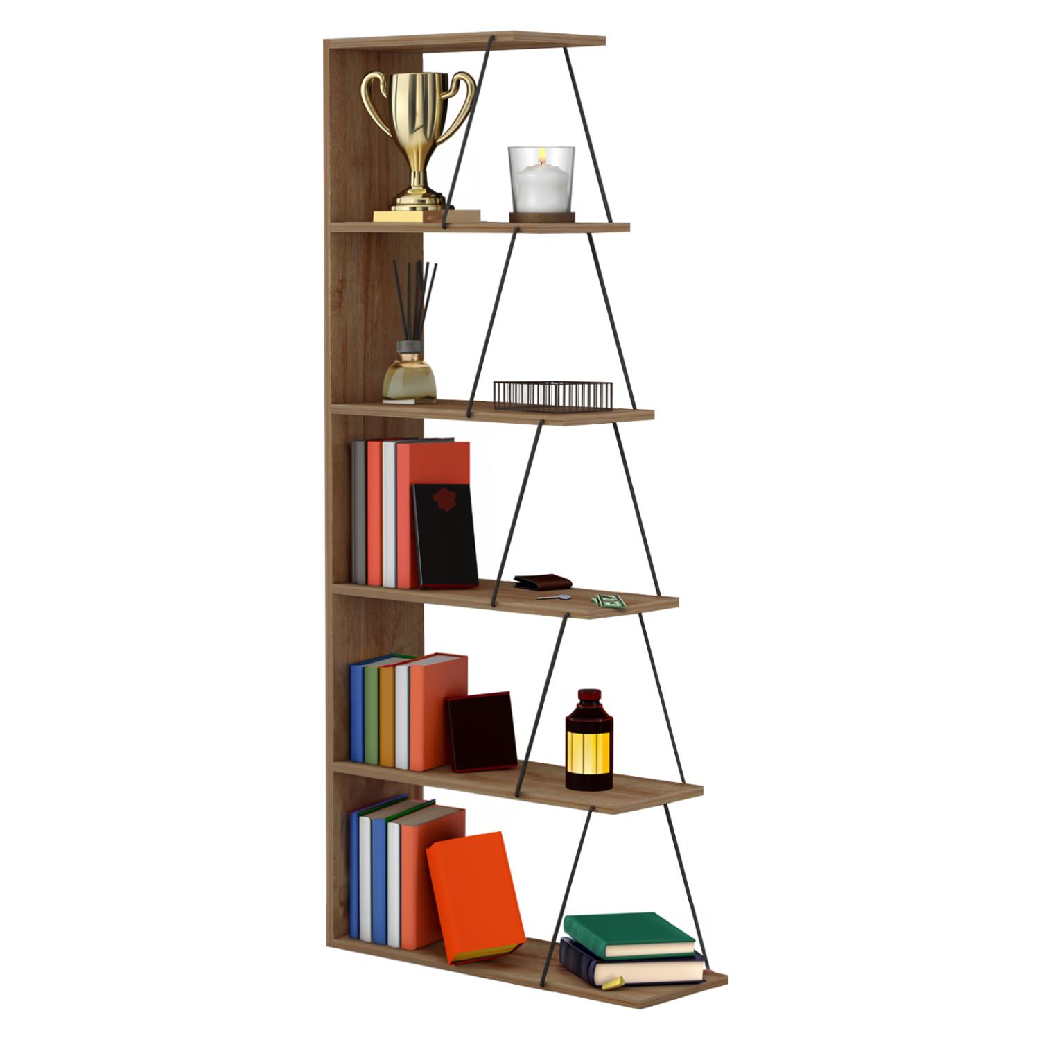 Βιβλιοθήκη MINI TARS Μελαμίνη Φυσικό Oak - Μαύρο 65x22-24x146Υεκ. Βιβλιοθήκη MINI TARS Μελαμίνη Φυσικό Oak - Μαύρο 65x22-24x146Υεκ.