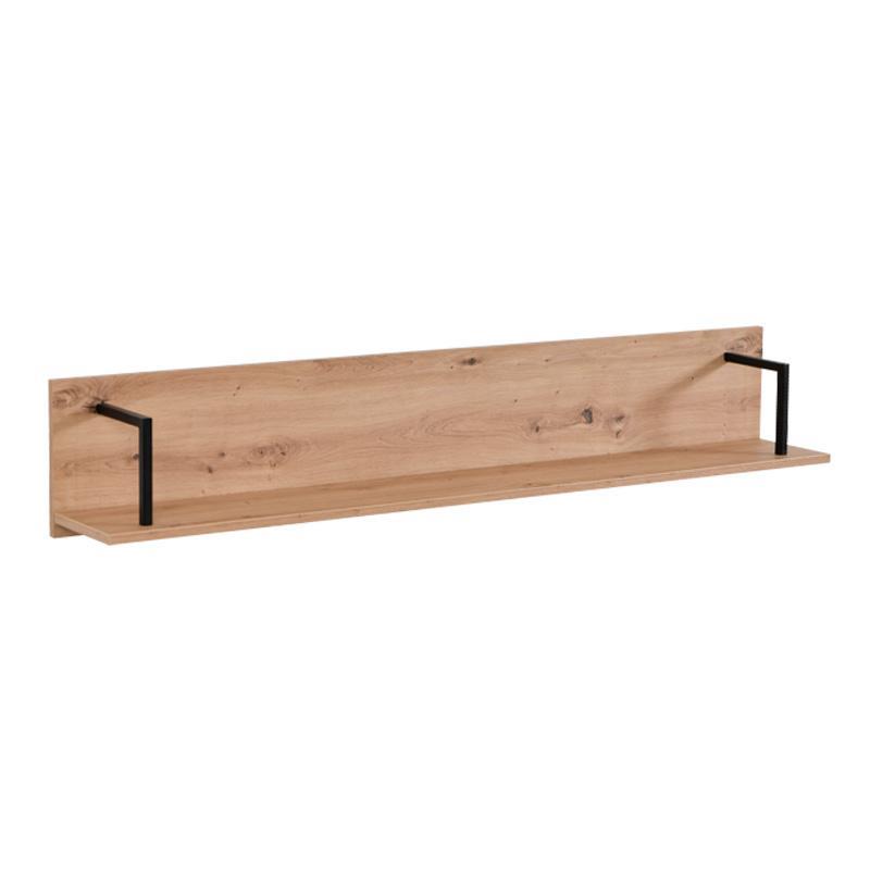Ράφι τοίχου Sardinia ZP Artisan Oak - Μαύρο 137.5x21x24 εκ.