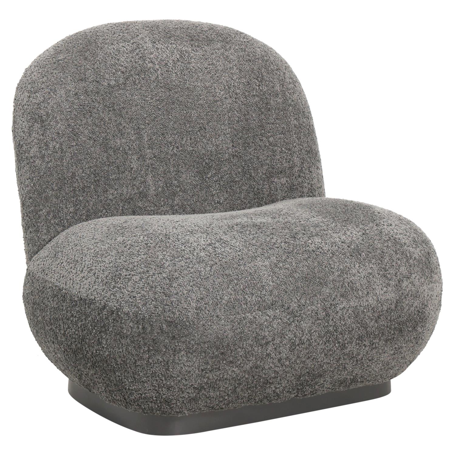 Πολυθρόνα BEANY C9591.01 Γκρί Μπουκλέ Ύφασμα 85x82x77Υ εκ.