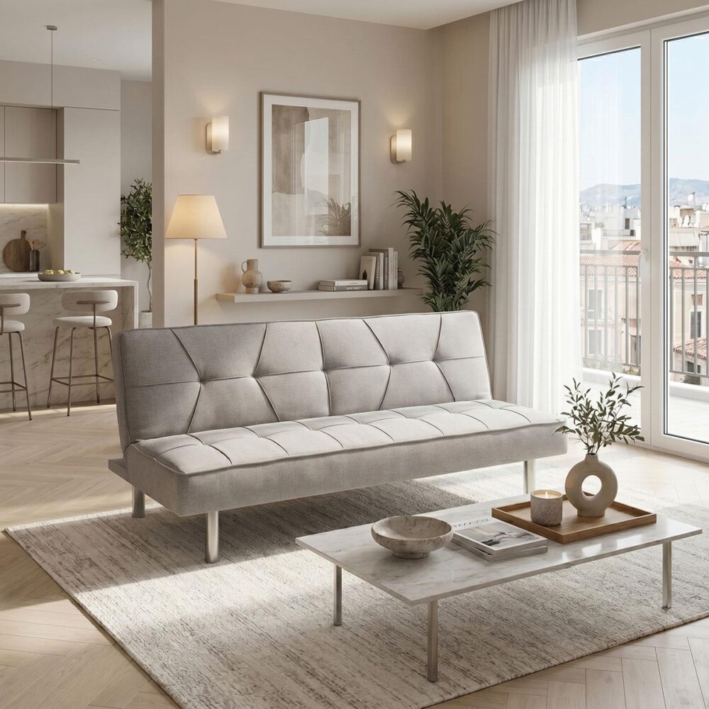Καναπές - Kρεβάτι Travis 3θέσιος Ύφασμα Γκρι 175x83x74 εκ.