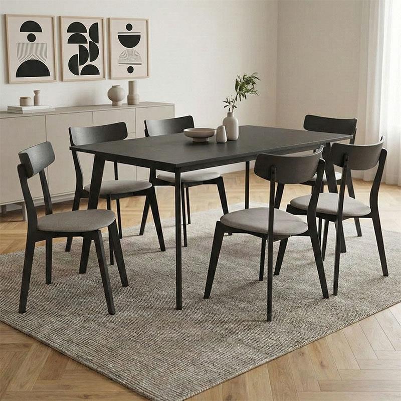 Tραπεζαρία Benson - Toto σετ 7τμχ rustic grey - ύφασμα γκρι 150x90x75εκ Tραπεζαρία Benson - Toto σετ 7τμχ rustic grey - ύφασμα γκρι 150x90x75εκ