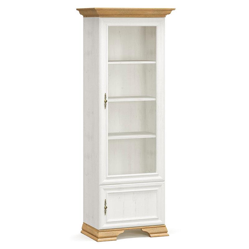 Βιτρίνα Jaden golden oak-λευκό antique 70,5x43x197,5εκ Βιτρίνα Jaden golden oak-λευκό antique 70,5x43x197,5εκ