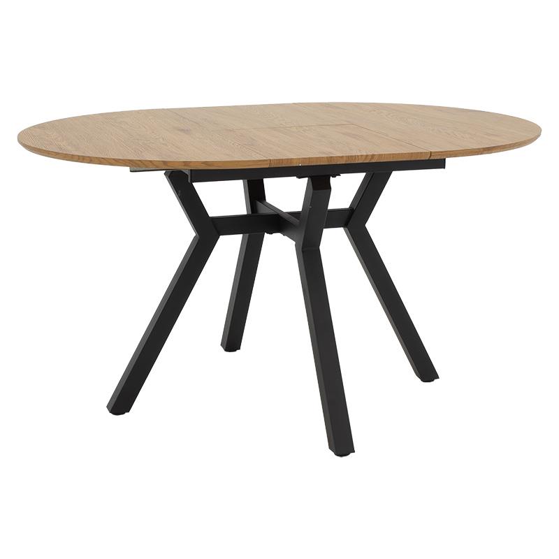 Tραπέζι Frances επεκτεινόμενο MDF sonoma-μαύρο 100-140x100x75εκ Tραπέζι Frances επεκτεινόμενο MDF sonoma-μαύρο 100-140x100x75εκ