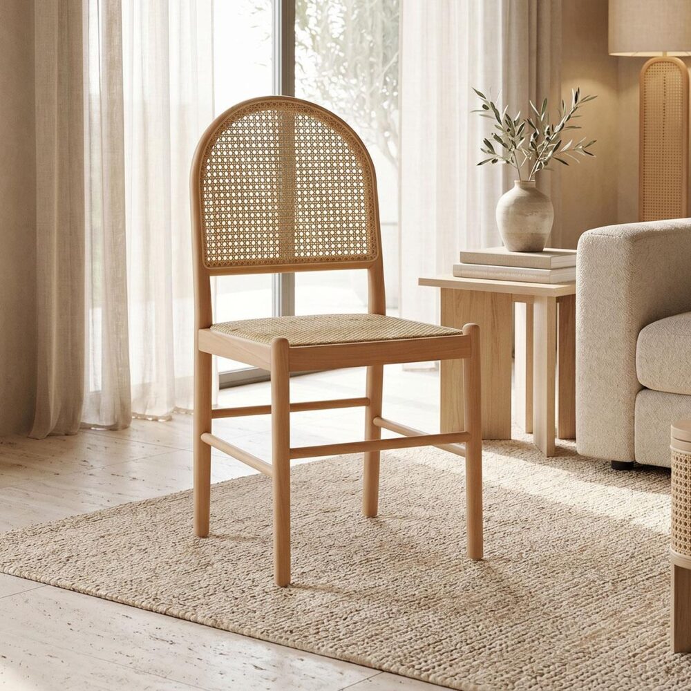 Καρέκλα Alessia ξύλο οξιάς-rattan φυσικό 43x40x89εκ Καρέκλα Alessia ξύλο οξιάς-rattan φυσικό 43x40x89εκ