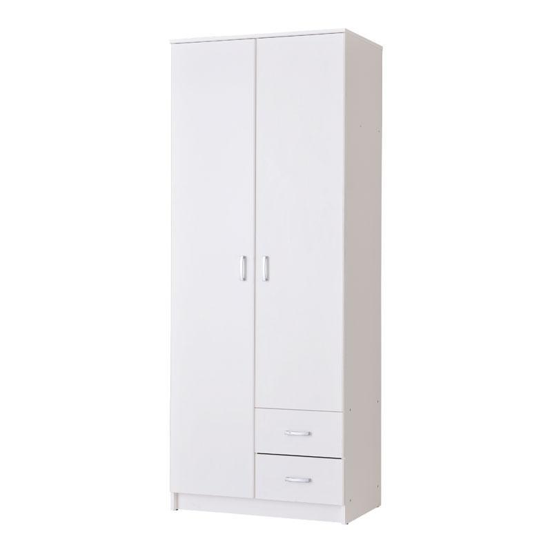Ντουλάπα Hana 2K3P2F Λευκό 80x52x205 εκ. Ντουλάπα Hana 2K3P2F Λευκό 80x52x205 εκ.