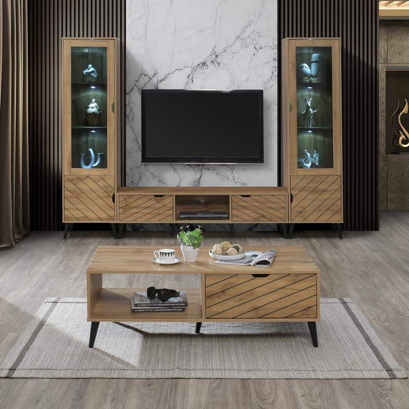 Τραπέζι σαλονιού Thelma oak μελαμίνης 120x60x41.6εκ Τραπέζι σαλονιού Thelma oak μελαμίνης 120x60x41.6εκ