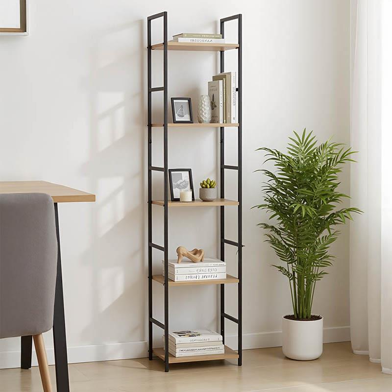 Βιβλιοθήκη Azuel φυσικό-μαύρο μέταλλο 29x23.5x144εκ Βιβλιοθήκη Azuel φυσικό-μαύρο μέταλλο 29x23.5x144εκ