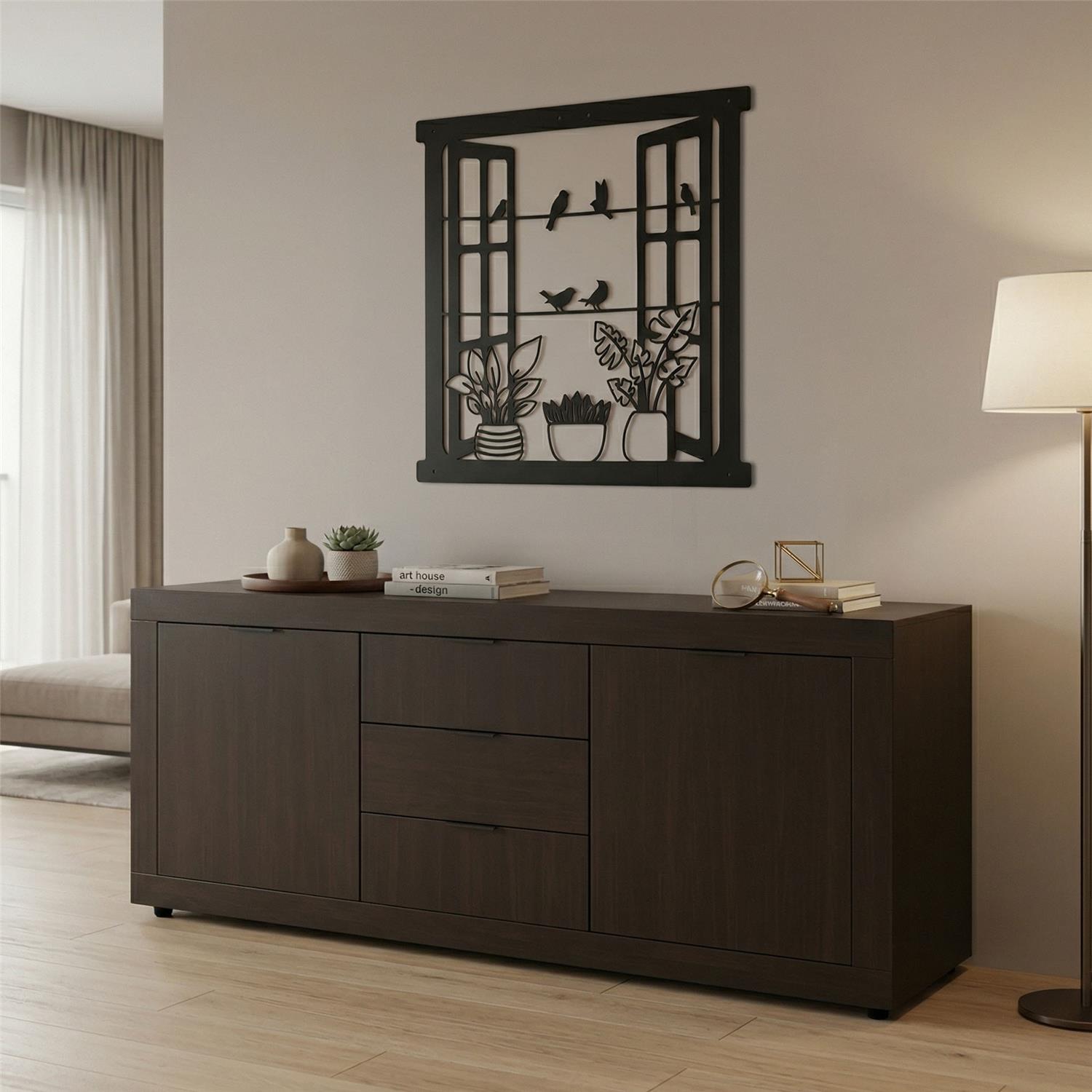 Μπουφές Doha σε wenge απόχρωση 180x45x80.5εκ Μπουφές Doha σε wenge απόχρωση 180x45x80.5εκ