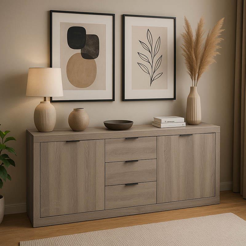 Μπουφές Doha σε sonoma απόχρωση 180x45x80.5εκ Μπουφές Doha σε sonoma απόχρωση 180x45x80.5εκ
