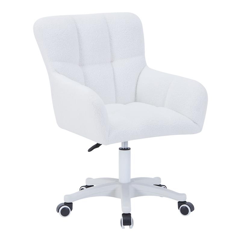 Πολυθρόνα περιστρεφόμενη Givole σε λευκό μπουκλέ ύφασμα 50x35x79εκ Πολυθρόνα περιστρεφόμενη Givole σε λευκό μπουκλέ ύφασμα 50x35x79εκ