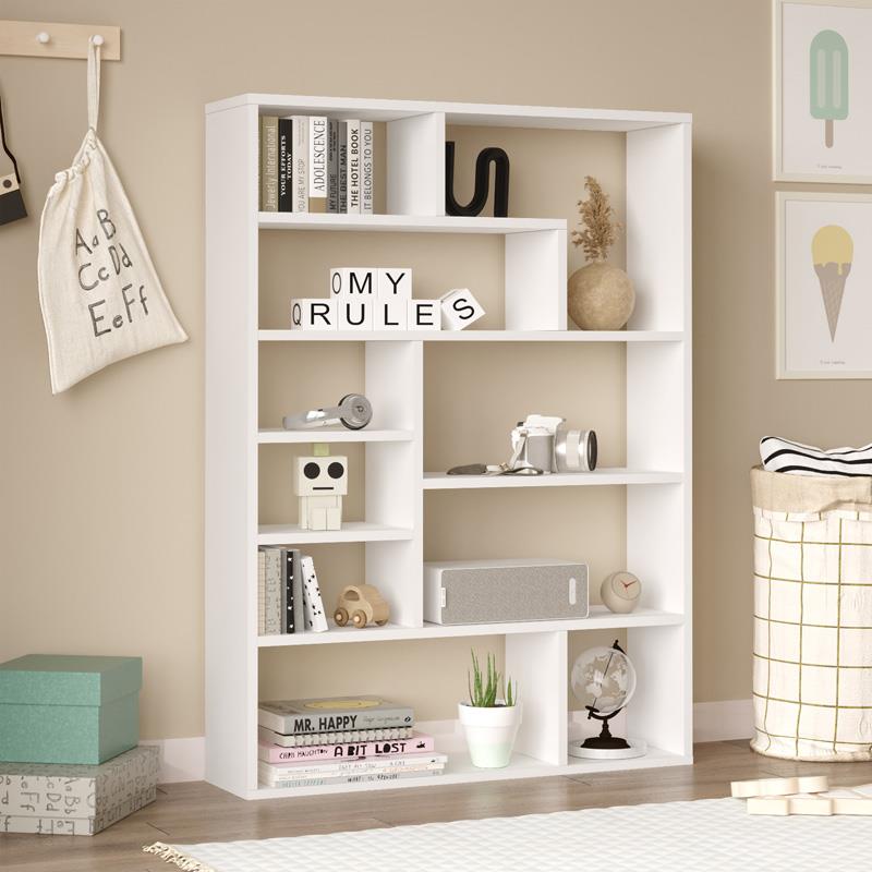 Βιβλιοθήκη Decora λευκό 90x22x123,6 εκ.