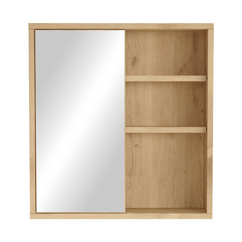 Ντουλάπι μπάνιου Bagno με καθρέπτη φυσικό 60x14,5x63,6 εκ.
