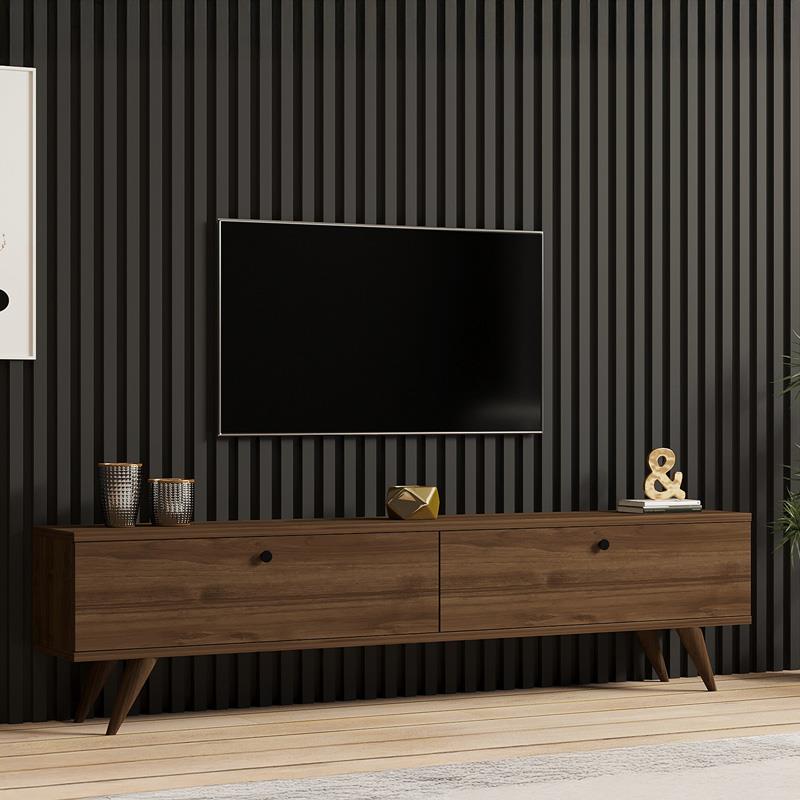 Έπιπλο τηλεόρασης Jate καρυδί 160x25x40 εκ.