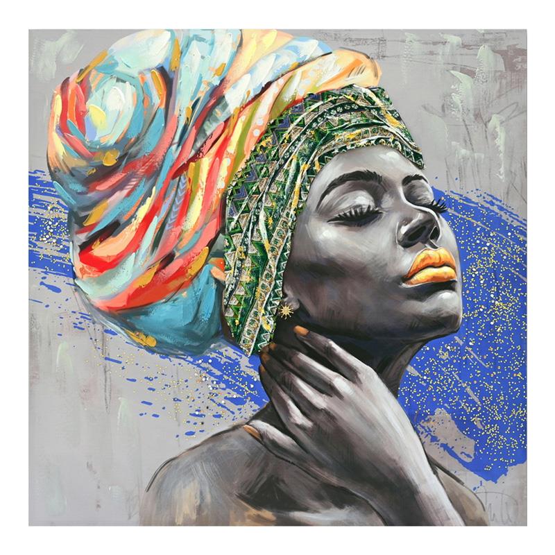 Πίνακας σε Καμβά Africana Inart 100x3x100εκ. Πίνακας σε Καμβά Africana Inart 100x3x100εκ.