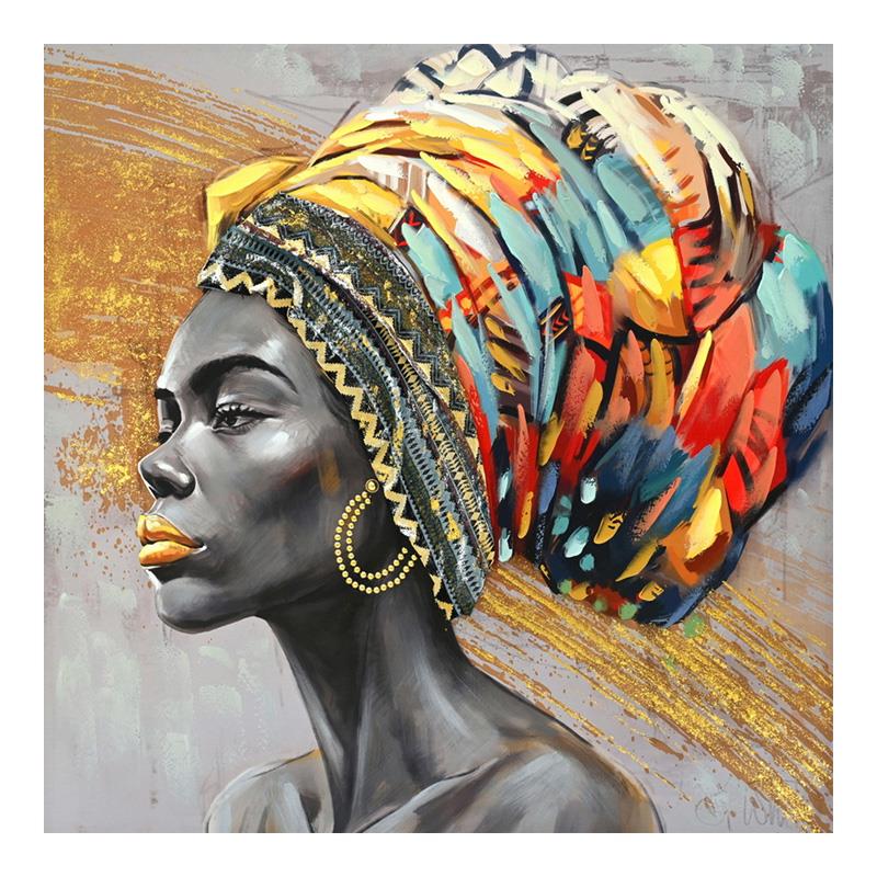 Πίνακας σε Καμβά Africana I Inart 100x3x100εκ. Πίνακας σε Καμβά Africana I Inart 100x3x100εκ.